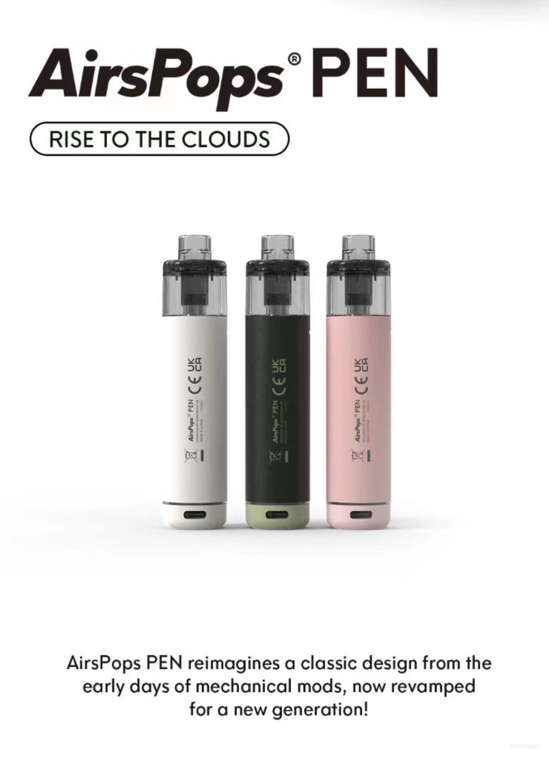 Airscream艾爾斯凱姆AirsPops PEN鉛筆電子煙主機套裝【白色】:圖片 2