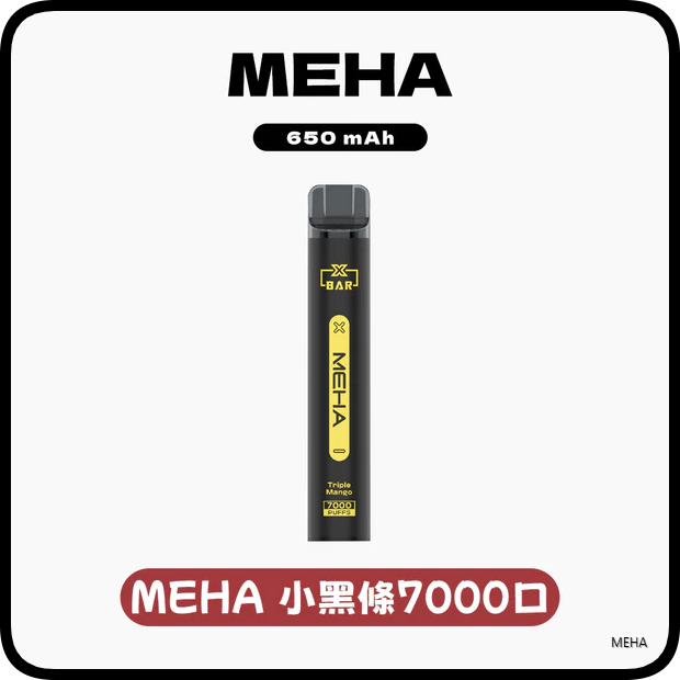 Meha Xbar魅嗨電子煙小黑條一次性拋棄式7000口【16種口味】